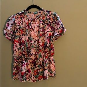 J Crew Cyrano floral peplum blouse - sz S, NWT